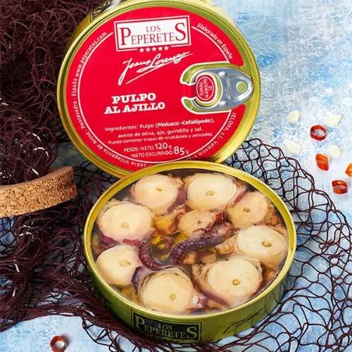 Pulpo al ajillo | Los Peperetes Conservas Los Peperetes