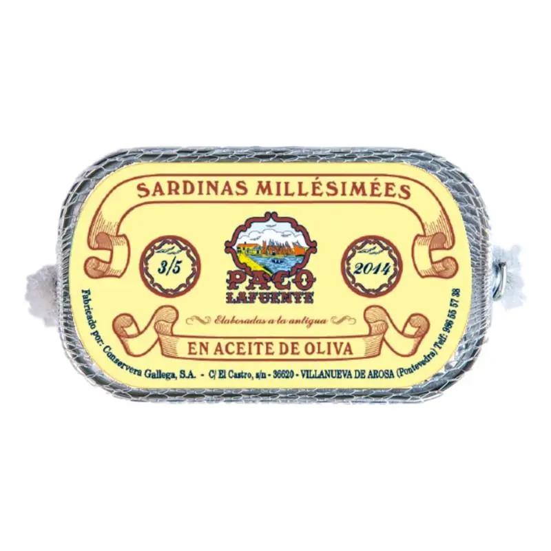 Sardinas Millésimées 2018 3/5 pzas | Conservas Paco Lafuente Conservas Paco Lafuente