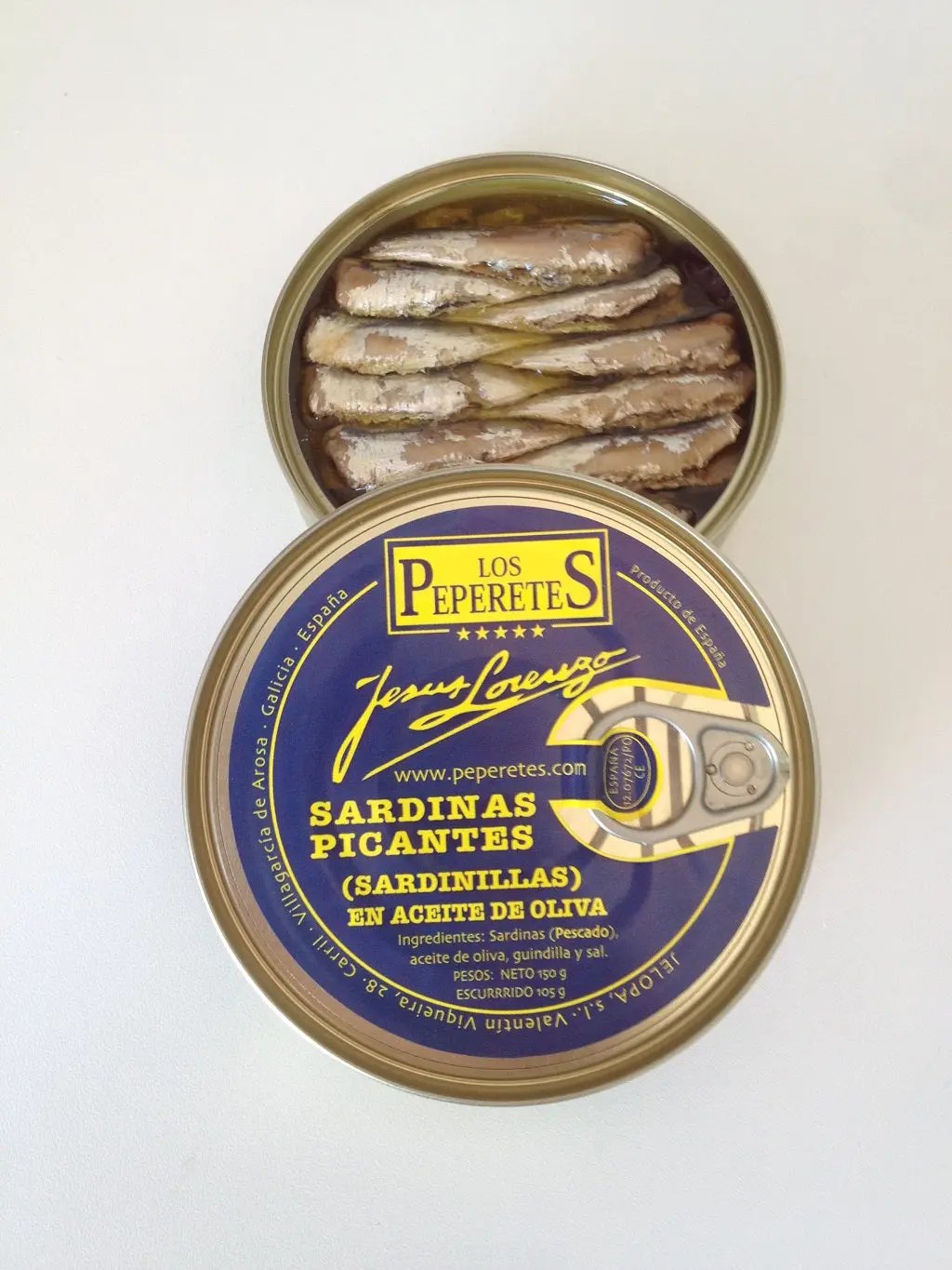 Sardinillas Picantes en aceite de oliva | Los Peperetes Conservas Los Peperetes
