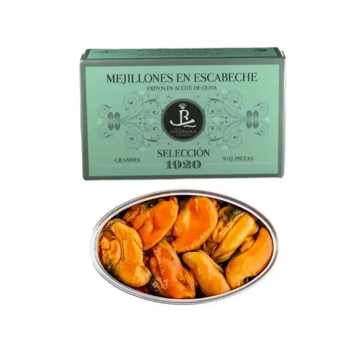 Mejillones escabeche 9/12 pzas Real Conservera Selección 1920