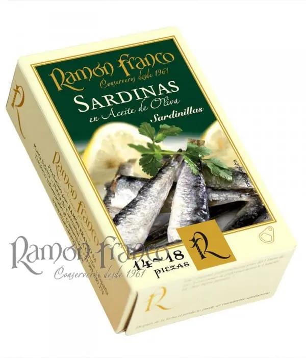 Sardinillas en aceite de oliva 14/18 pzas | Ramón Franco Conservas Ramón Franco