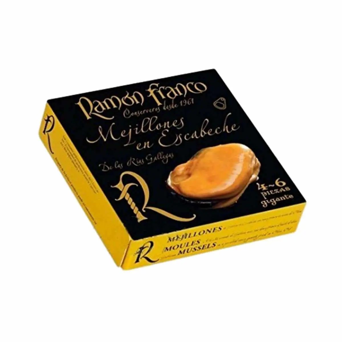Mejillon GIGANTE en escabeche 4-6 pzas | Conservas Ramon Franco Conservas Ramón Franco