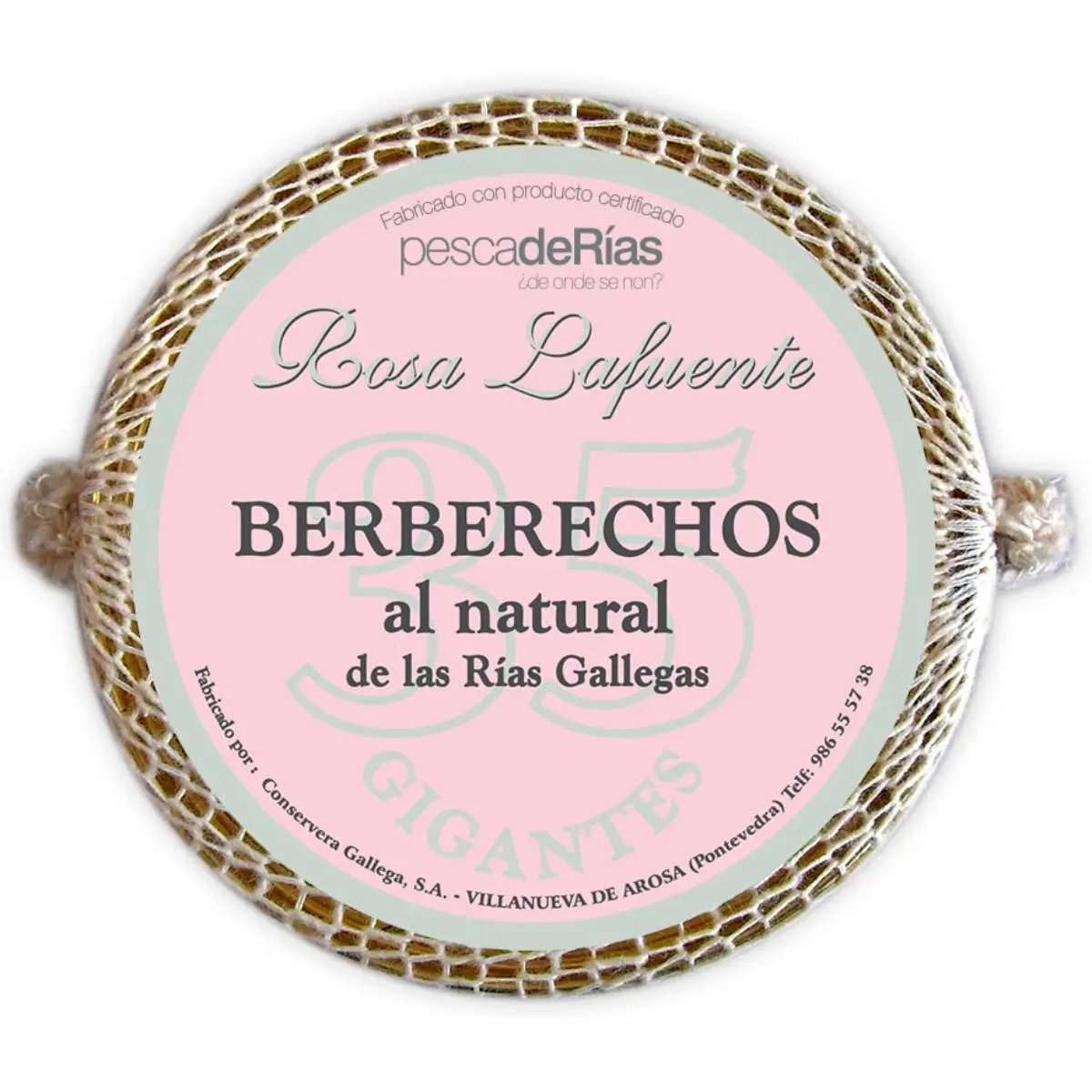 Berberechos al natural 35 pzas | Conservas Rosa Lafuente Conservas Rosa Lafuente