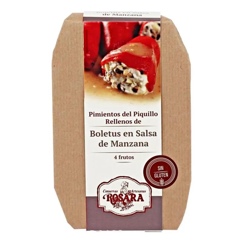 Pimientos del Piquillo Rellenos de Hongos en Salsa de Manzana  | Conservas ROSARA Conservas Rosara
