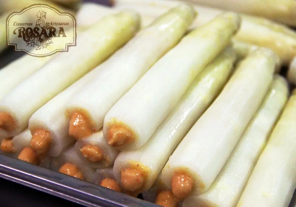 Esparragos rellenos de bogavante | Conservas ROSARA Conservas Rosara