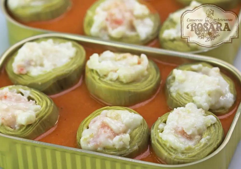 Alcachofa rellena de marisco | ROSARA Conservas Rosara