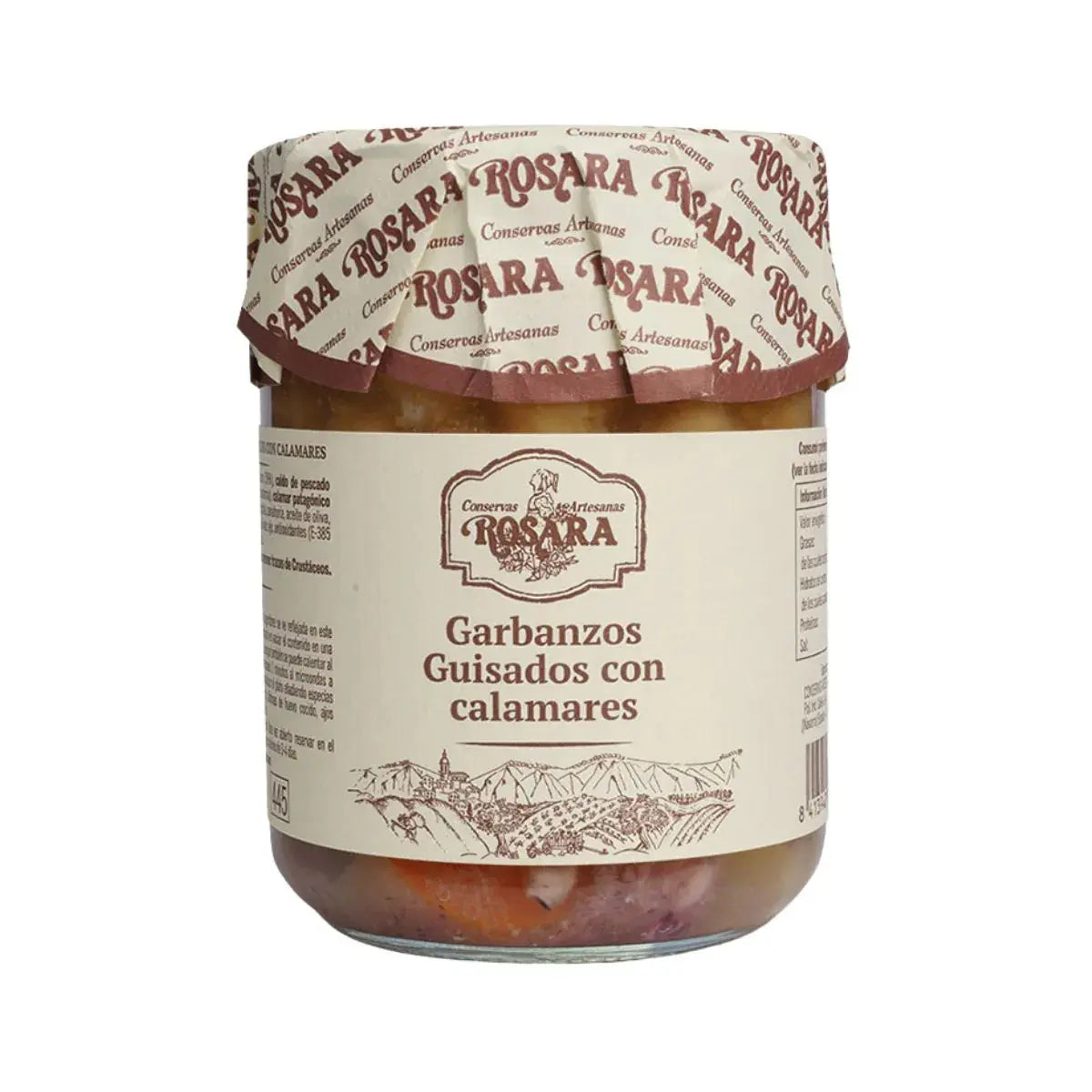 Garbanzos guisados con calamares Conservas Rosara Conservas Rosara