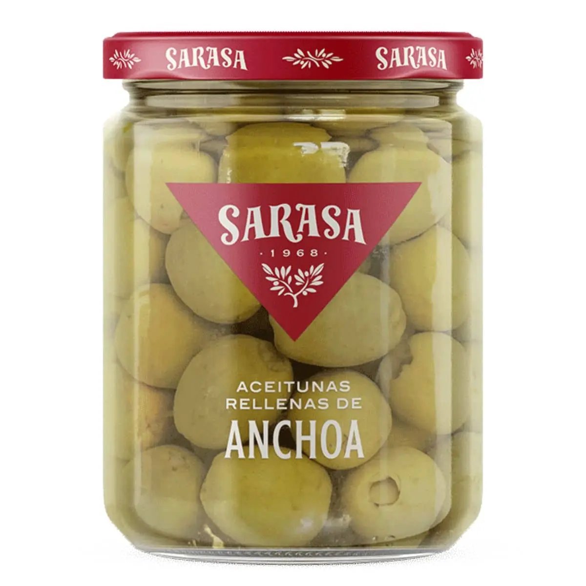 Aceitunas verde rellenas Anchoa | Aceitunas Sarasa Gourmet La Tienda de las Conservas