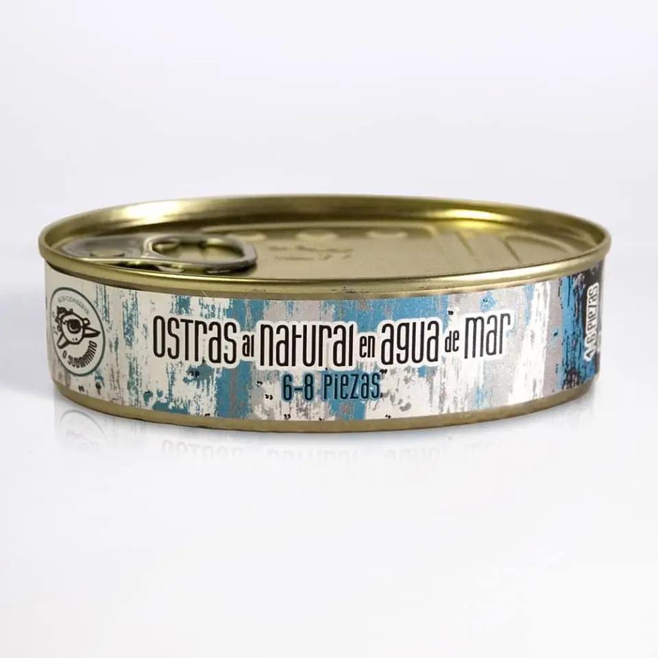 Ostras al natural en agua de mar 6/8 pzas GRANDES | O Submarino O Submarino